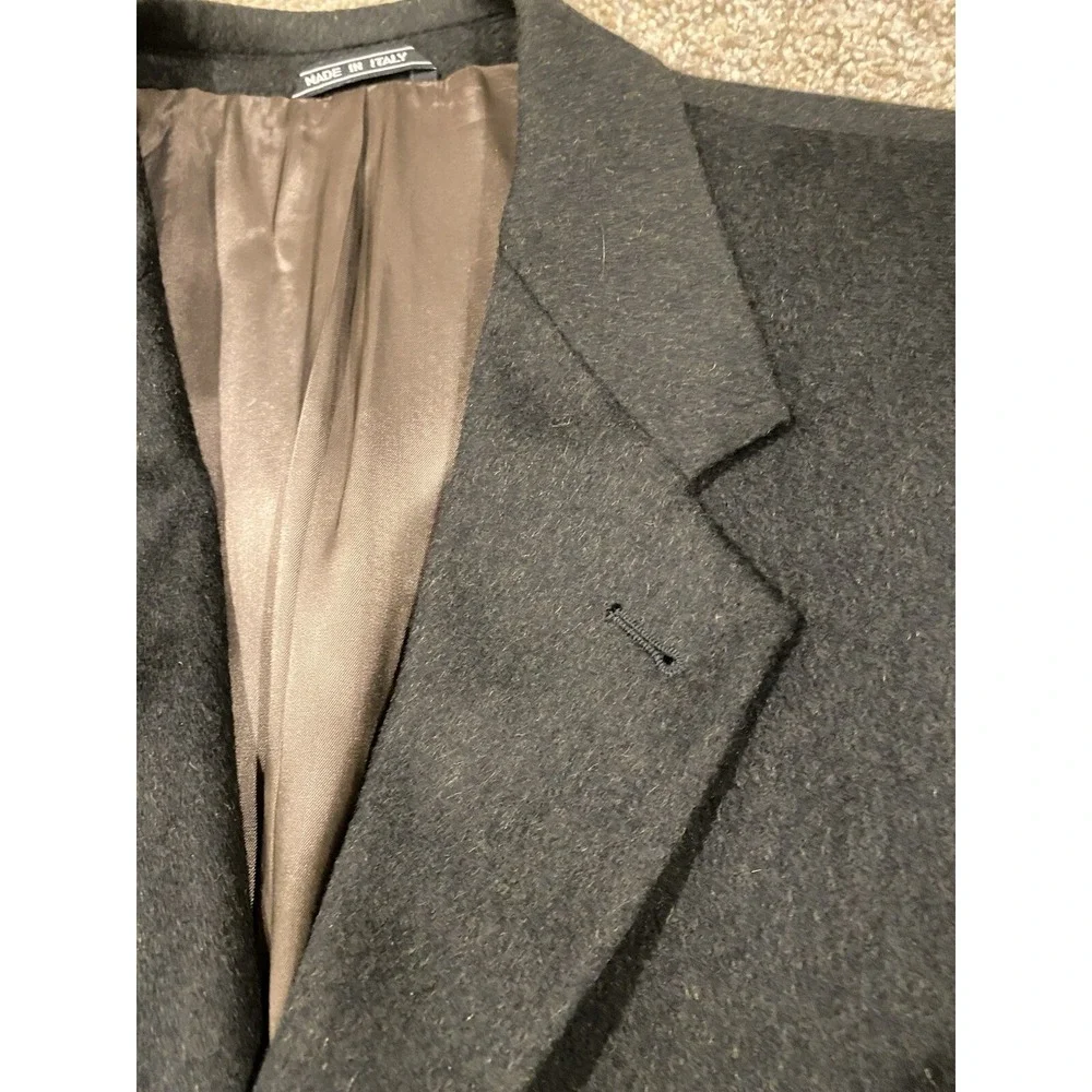 Lanificio Made In Italy Cashmere And Wool Todays Man Black Blazer Jacket Sz 40R‎
